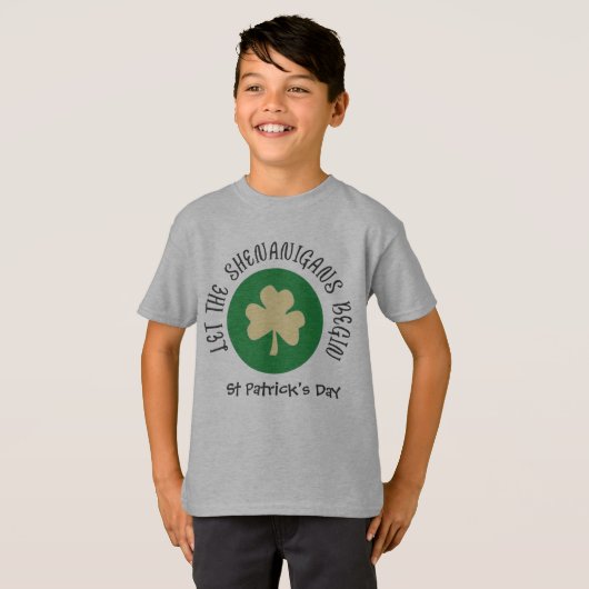 Kinder Shenanigans St Patricks Day T-Shirt (Voorkant volledig)