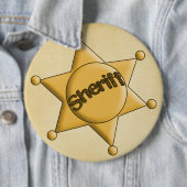 Kinder Sheriff Badge Button (In situ)