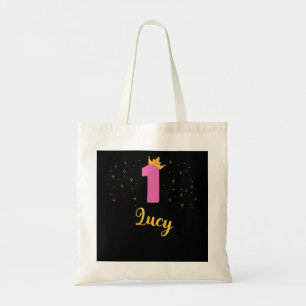 Kinder Shirt eerste meisje 1 1 jaar oud Tote Bag