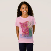 Kinder Shirt mit Katze Pfötchen in Pink.  (Voorkant volledig)