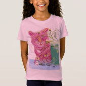 Kinder Shirt mit Katze Pfötchen in Pink.  (Voorkant)