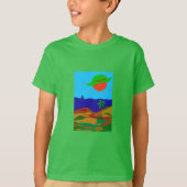 Kinder Shirt mit Sonnen und Meer Design (Voorkant)