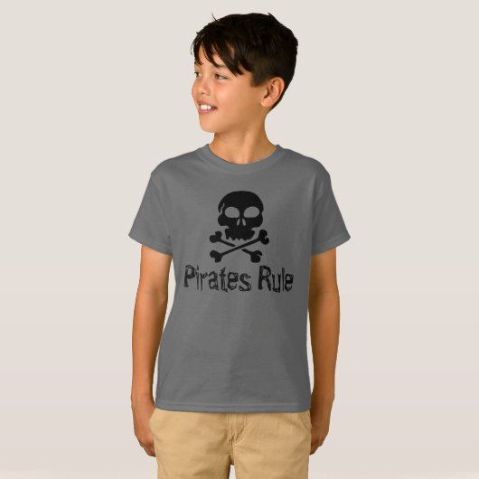 Kinder Shirt Pirates Rule (Voorkant volledig)