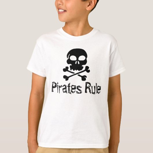 Kinder Shirt Pirates Rule (Voorkant)