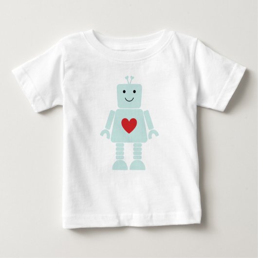 Kinder Shirt van de Valentijn van Robot (Voorkant)