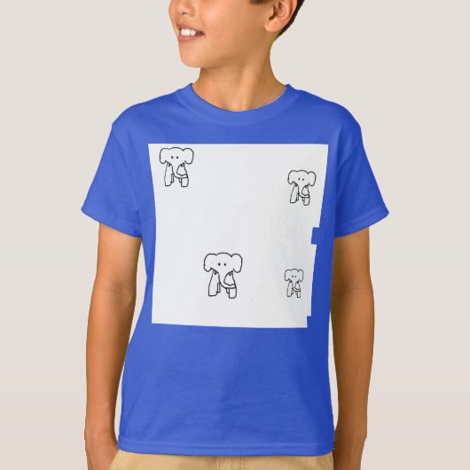 Kinder shirt van olifanten (Voorkant)