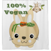 Kinder Shower Curtain konijnenkruitjes en erwten Douchegordijn (Voorkant)