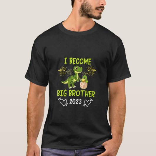 Kinder Siblings Big Brother dino dinosaur 3 T-shirt (Voorkant)