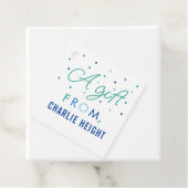 Kinder Simple Blue- en Groene persoonlijke cadeauL Bedankjes Labels (In situ)