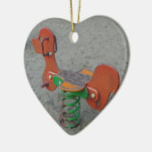 Kinder Sinaasappel Dog Speelgoed in zand Keramisch Ornament (Links)