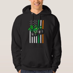 Kinder Sint Patrick's Day Monster Truck Shamrock Hoodie