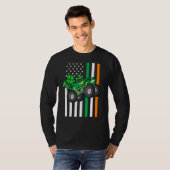 Kinder Sint Patrick's Day Monster Truck Shamrock T-shirt (Voorkant volledig)