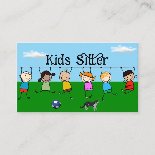 Kinder sitter Visitekaartje (Voorkant)