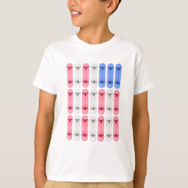 Kinder Skateboard Amerikaanse Vlag T-shirt