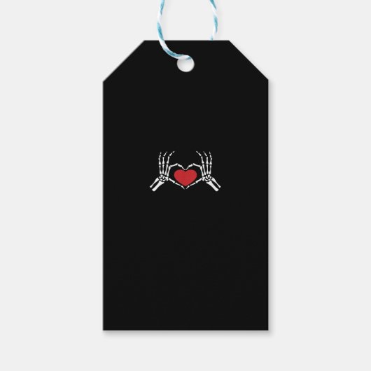 Kinder Skelet Hand Hart Valentijnsdag Cool Class Cadeaulabel (Voorkant)