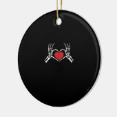 Kinder Skelet Hand Hart Valentijnsdag Cool Class Keramisch Ornament (Links)