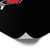 Kinder Skelet Hand Hart Valentijnsdag Cool Class Poster (Hoek)