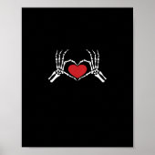 Kinder Skelet Hand Hart Valentijnsdag Cool Class Poster (Voorkant)