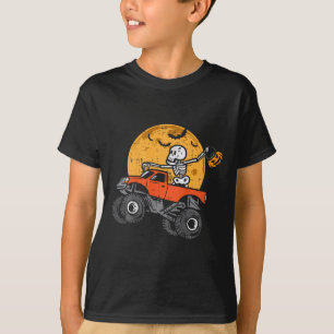 Kinder Skeleton Monster Truck Moon Snoep Toddler B T-shirt