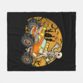 Kinder Skeleton Riding Monster Truck Halloween Cos Fleece Deken (Voorkant (Horizontaal))