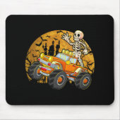 Kinder Skeleton Riding Monster Truck Halloween Cos Muismat (Voorkant)