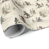 kinder skiavontuur cadeaupapier (Rol Hoek)