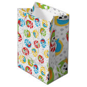 Kinder SKULL Party Pirate Medium Gift Bag Cadeauzakje (Voorkant Gekanteld)