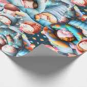 Kinder slapen sleepover sluimerende pyjama party p cadeaupapier (Hoek)