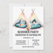 Kinder slapen tipi glamping sleepover sluimer kaart (Voorkant)