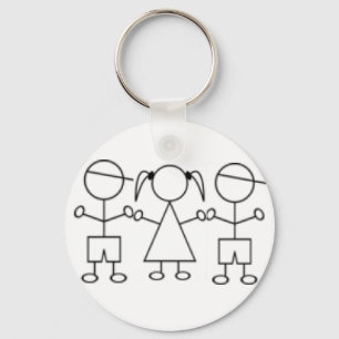 kinder sleutelhanger driekleetzoon meisje