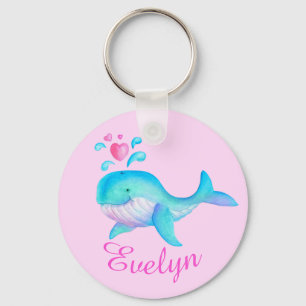 Kinder sleutelhanger walvis whimsical