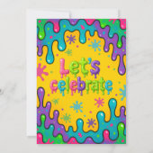 Kinder Slime Party Verjaardag Kaart (Achterkant)