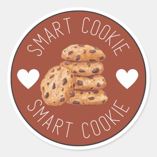 Kinder Smart Cookie Motivatie Zazzle Ronde Sticker (Voorkant)