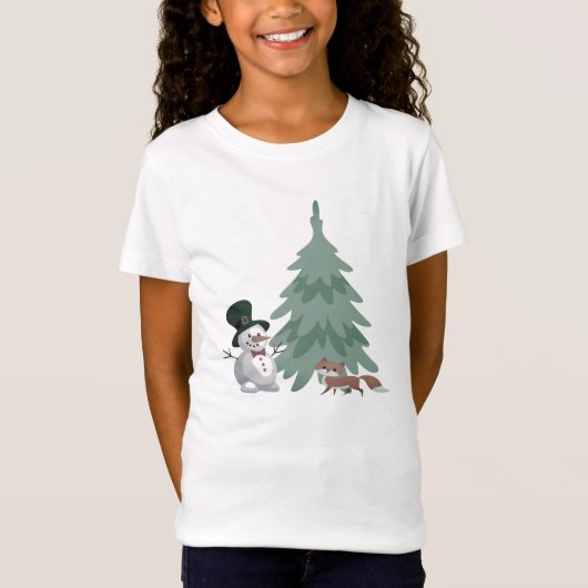 Kinder Sneeuwman Kerst Shirt - Winter Wonderland (Voorkant)