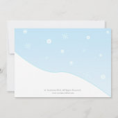 Kinder sneeuwpoppen kaart (Achterkant)