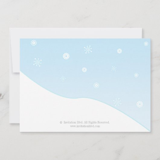 Kinder sneeuwpoppen kaart (Achterkant)