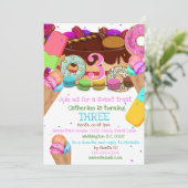 Kinder snoep zoete ijs ELKE LEEFTIJD verjaardagsfe Kaart (Staand voorkant)