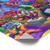 Kinder snorkeling onder de Zee art Poster (Hoek)