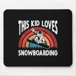 Kinder Snowboarden Art Snowboard Winter Cool Snowb Muismat