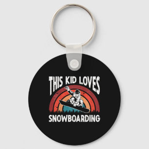 Kinder Snowboarden Art Snowboard Winter Cool Snowb Sleutelhanger