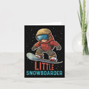 Kinder snowboarder kleine snowboarder grappige peu kaart