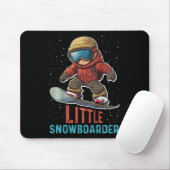 Kinder snowboarder kleine snowboarder grappige peu muismat (Met muis)