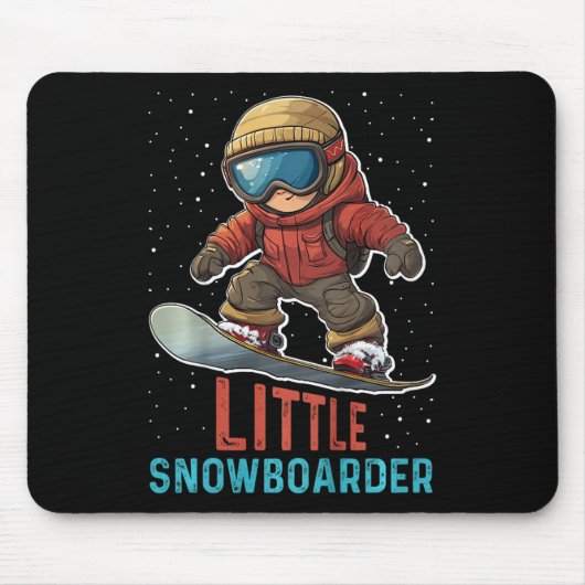 Kinder snowboarder kleine snowboarder grappige peu muismat (Voorkant)