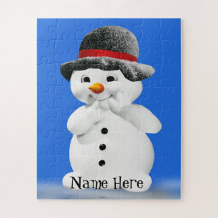 Kinder Snowman Puzzle met persoonlijke naam Legpuzzel