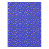 Kinder Snowmen Reindeer Kerstbomen Blauw Rood Tafelkleed (Voorkant)