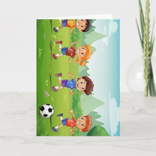 Kinder Soccer Inspirerend verhalen Kaart (Voorkant)