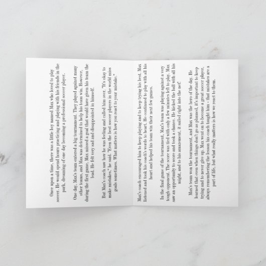 Kinder Soccer Inspirerend verhalen Kaart (Binnen)