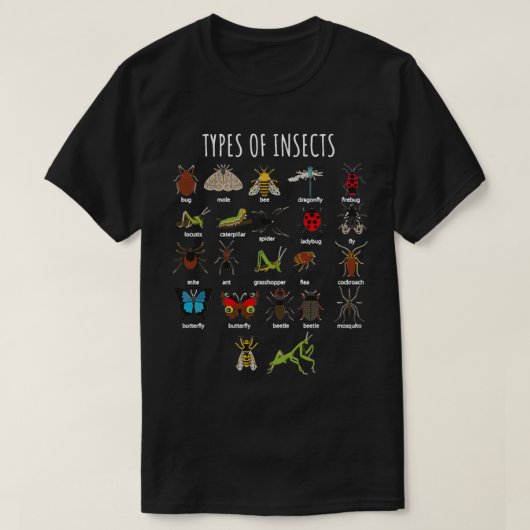 Kinder soorten insectenverdelgingsmiddelen S T-shirt (Design voorkant)