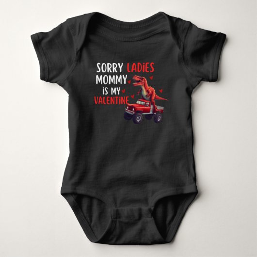 kinder sorry dames mama is mijn Valentijnsdag Romper (Voorkant)