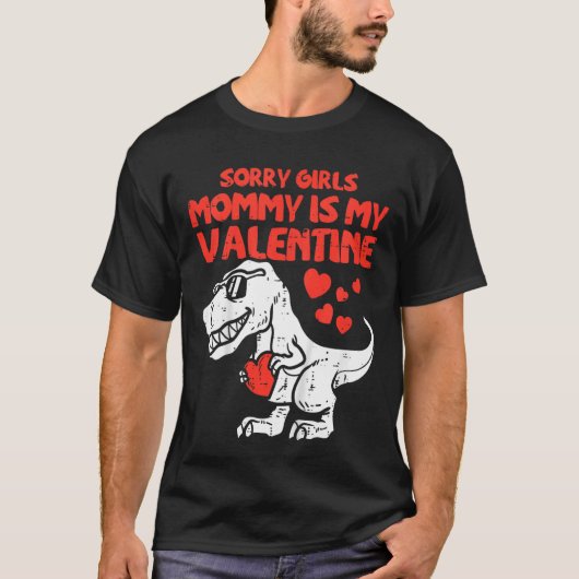 Kinder sorry meisjes mama is mijn Valentijn Toddle T-shirt (Voorkant)